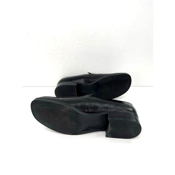 Franco Sarto Bocca women’s slip-on loafer in black leather flats shoes - Picture 9 of 11